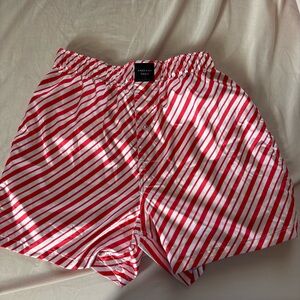 American Eagle Red and White Striped boxers